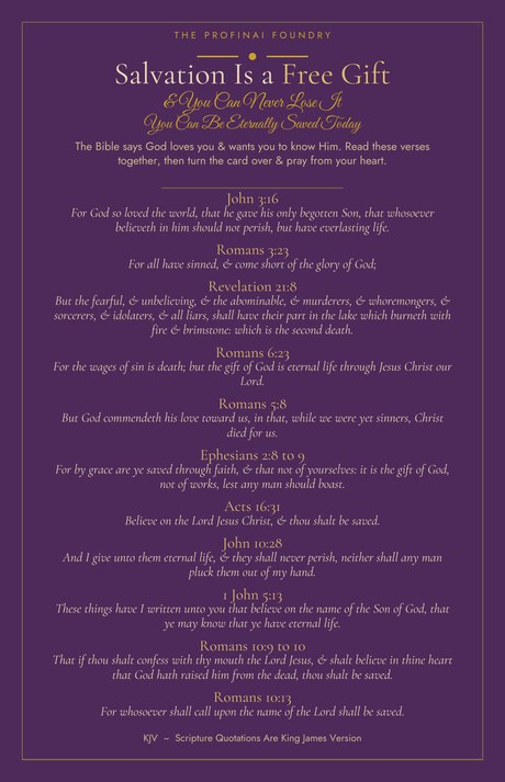 Gospel Card front: Salvation Is a Free Gift