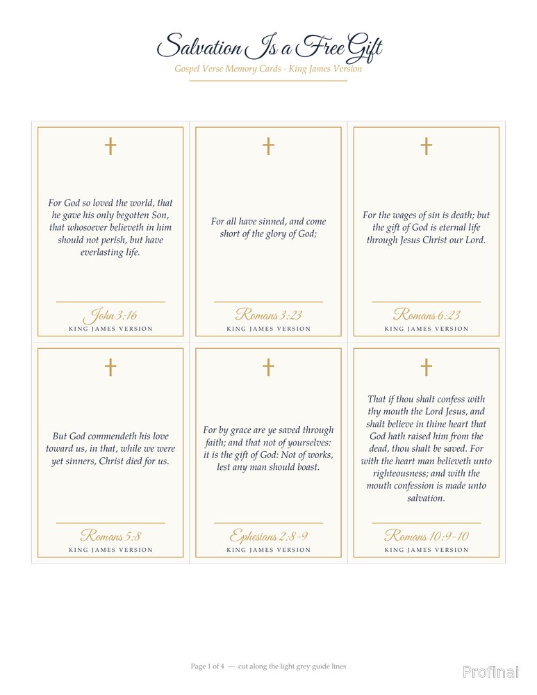 Gospel Verse Memory Cards cover