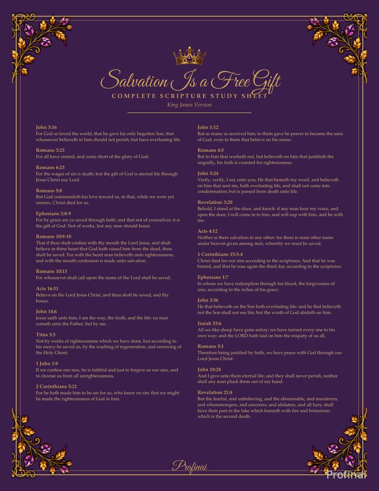 Complete Scripture Study Sheet cover